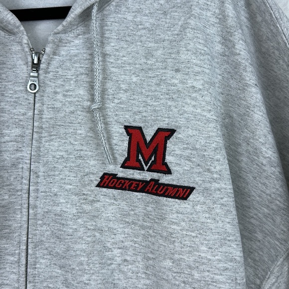 Miami University Hockey Alumni Men’s Zip-up Hoodie Size 2XL - Picture 5 of 12